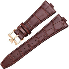 Ремешок из натуральной кожи GANYUU подходит для Vacheron Constantin OVERSEAS серии 4500V 5500V P47040 застежка из нержавеющей стали (цвет : 20 мм, размер : 25 мм-8 мм)