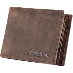 Hodalump Мужской бумажник из натуральной кожи в подарочной коробке с защитой RFID (6 вариантов) Кожа, коричневый
