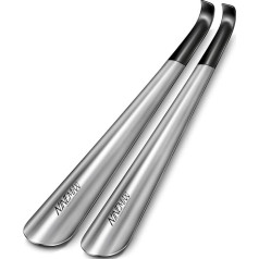 NINEMAX SchuhlöFfel Металлический длинный рожок для обуви Длинный рожок из нержавеющей стали 42 см Прочный большой рожок для обуви Упаковка из 2 шту