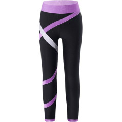 Спортивные леггинсы для девочек TiaoBug в красивых контрастных цветах Танцы Бег Колготки Фитнес Йога Брюки