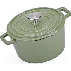 Berndes B.iron Serving Pot 0.75 L with Lid - 14 cm - Чугун с эмалевым покрытием - Кастрюля для тушения и жарки - Подходит для индукционных плит - Подходит для всех в