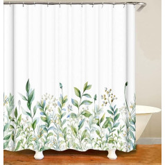 M&W DAS DESIGN Занавес для душа Винтаж Садовые растения Текстиль Желтый Зеленый Естественный рост Занавес Спокойствие Плесень Устойчивость Лис