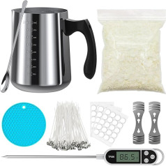 Ohcans Набор для изготовления свечей, соевый воск DIY изготовление свечей для взрослых, с 900 мл свечи сделать заливки горшок, фитили свечи, фитил