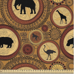 Ткань ABAKUHAUS Zambia продается метражом, Африканские этнические животные, качественная ткань, декоративная обивочная ткань для дома, 2 м (148 x 200 с