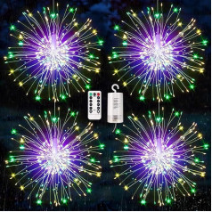 KIKILIVE Фейерверки, звездные огни, фейерверк светодиодный свет, медный провод, фейерверк огни, Рождество фейерверк строки, 8 режимов, водонепр