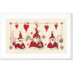 Vervaco Counted Cross Stitch KIT Cheerful Santas AIDA