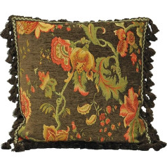 Paoletti Fairvale Brown Подушка с кисточками с полиэстеровым наполнителем 55 см x 55 см