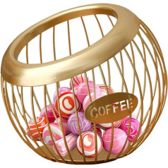 Корзина для кофейных капсул, настольный органайзер, держатель для железных капсул, контейнер для хранения большой емкости для питьевой ст