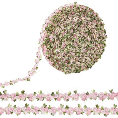 WEBEEDY 15 ярдов цветок вышивка кружева ленты розовый цветок ленты DIY кружева аппликации шитье ремесло кружева края для свадебных платьев укра