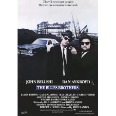 ES Blues Brothers Poster | Dan Akroyd, John Belushi | They'll Never Get Caught. They're on a Mission from God | Movie Poster with Quote | For Collectors & Music Fans | 61 x 91.5 cm.