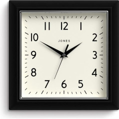 JONES CLOCKS® Горчичный квадрат Ретро настенные часы современный дизайн цвета Идеально подходит для кухни, гостиная стены часы или офис часы с л