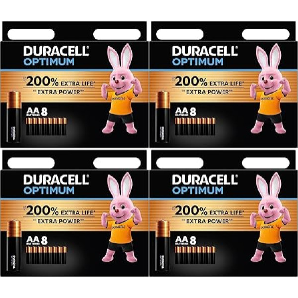 32 x Duracell AA Optimum (4 блистера по 8 батареек) 32 батарейки (MX1500/Stilo/Mignon)