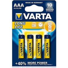 Батарейки Varta Longlife AAA LR03 Micro упаковка из 4 штук