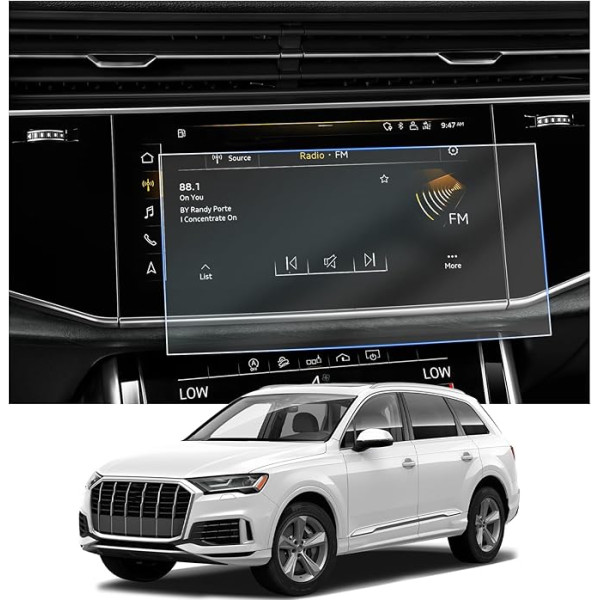CDEFG Совместимость с Audi Q7 Q8 Q8 e-tron 2020-2024 2025 навигации экран протектор 6H царапины-устойчивый 10.1 дюймов GPS экран протектор навигации фильм Q8 etron а