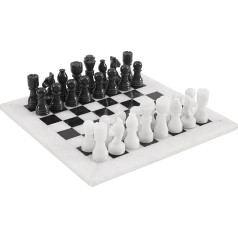 Radicaln Черно-белая шахматная игра Мраморный шахматный набор ручной работы