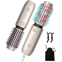 Беспроводная щетка для завивки волос, щетка для горячего воздуха, круглая щетка для фена, портативная волновая щетка для завивки волос, 3-в-1