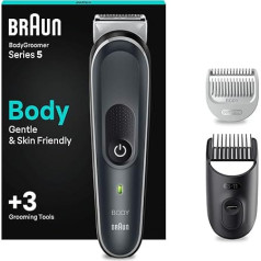 Braun Series 5 Body Groomer / Интимная бритва для мужчин, уход за телом и удаление волос для мужчин, для груди, подмышек, насадки-гребни 3-11 мм, водонепрон