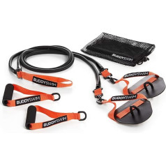 Резинки сопротивления Super Stroke Dryland Cords со сменными рукоятками и лопатками Эластичные резиновые ленты для статической тренировки сухого пла