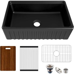 MEJE #KS 83,8 x 50,8 см Фартук передний ступенчатый обод рабочей станции фермерской кухни, керамическая одночашевая мойка с разделочной доской, ре