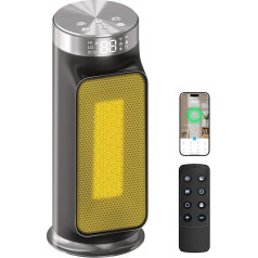 Тепловентилятор 1800 Вт, умный керамический электрический радиатор энергосберегающий обогреватель для комнаты с WiFi / App & Remote Control, 24 таймера