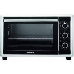 Мини-печь Brandt FC26MUW 26 л с механическим оголовьем, 1500 Вт, 3 уровня, аксессуары: Противни, гриль, щипцы