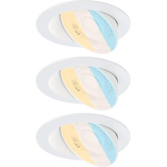 Paulmann 92254 EBL Комплект Aumus поворотный 3-Stepdim LED 3x 750lm 2700-6500K 5W 230V матовый белый