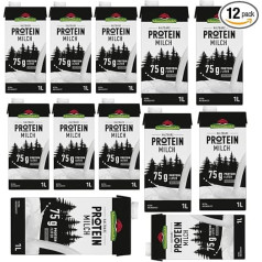 Pufai Grocery Black Forest Milk Белковое молоко 0,9% жирности 1000 мл х 12 бутылок + Pufai