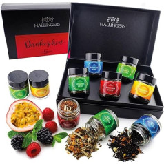 Hallingers Thank You - подарочный набор из 5 видов чая в качестве благодарности, веганский и безглютеновый в завинчивающихся банках (набор) - подарок 