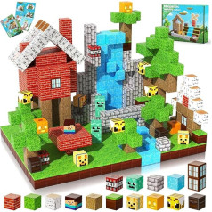 ToyUnited Магнитные строительные блоки, упаковка из 100 магнитных строительных блоков от 4 лет, магнитные строительные игрушки от 5 6 7 8 9 Мальчики 