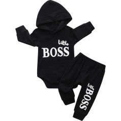 Комплект одежды для новорожденных мальчиков Толстовка Одежда с длинным рукавом Письмо Печать Топ + Брюки