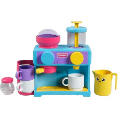 TOMY Toomies Bath Barista - настенная игрушка для детской ванны в виде кафе и игровой кухни для малышей - кухонный набор: 3 чашки, 1 кувшин, 1 шейкер - 18 мес