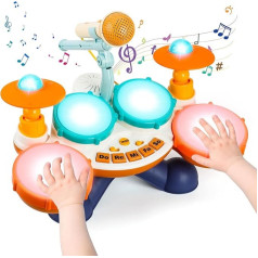 Барабан Детская игрушка от 1 года, Музыкальные инструменты Музыкальная игрушка Детская игрушка Детская игрушка от 1 года, Подарки для 1 2 3 ле