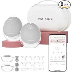 Momcozy Ручной молокоотсос Mobile Flow | M9 Upgrade, электрическое и прикладное управление, персональные мультирежимы и 15 уровней, портативный насос, 24 м