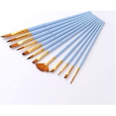 Кисти, кисти для рисования, 12 тонких кистей, нейлоновый волос, различные размеры для акрила, масла, акварели, художник, карандаш для рисован