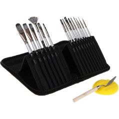 Кисти, кисти для рисования, набор кистей из 15 штук, нейлоновый волос, губка для художника с коробкой для хранения, палитра для акварели, акри