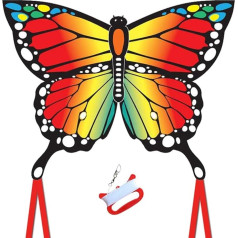Воздушные змеи HONBO Butterfly Kites, летающие змеи для детей и взрослых, 120 x 95 см с длинными хвостами