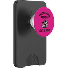 Что происходит в Bunco, то остается в Bunco Забавная игра Bunco Night PopSockets PopWallet для MagSafe
