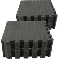 Набор из 32 ковриков-пазлов 30 × 30 × 0,9 см Детский коврик-пазл EVA Foam Floor Mats Waterproof Play Mats Crawling Mat Protective Mat, черный A