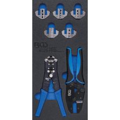 BGS Workshop Trolley 1/3 Insert: Обжимные и зачистные клещи, 12 штук, 1 штука, 4029