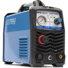 IPOTOOLS Plasma Cutter CUT-45R - Аппарат плазменной резки 45А до 12 мм Мощность резки Инверторный сварочный аппарат Плазморез с IGBT / ВЧ зажиганием / Синий / 23