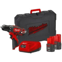 Milwaukee 4933451460 4933451460-PROMOTION M12BDD-152C Аккумуляторная дрель 2x 12V/1.5Ah Li-Ion 12 V