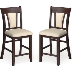 Furniture Of America Möbel von Amerika Ритмичные современные обеденные стулья для паба, полиуретан, ткань цвета слоновой кости, комплект из 2 штук