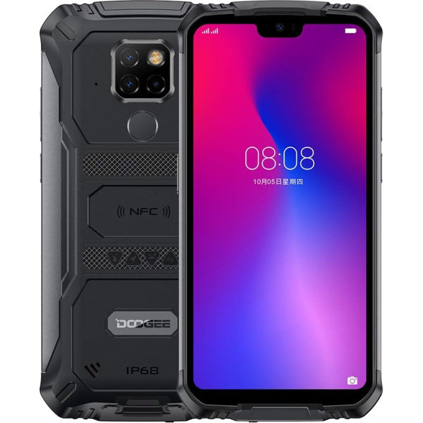 DOOGEE S68 Pro Открытый смартфон без контракта, Helio P70 Octa Core 6GB + 128GB, IP68 Водонепроницаемый мобильный телефон, 6300 мАч аккумулятор (беспроводная заряд