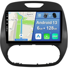 YUNTX [6GB + 128GB] Android 13 Автомобильное радио для Renault Kaptur Captur (2014-2019)-[Встроенный CarPlay/Android Car/DSP/GPS]-9 дюймов IPS 2.5D камера + MIC-DAB/Mirror Link/Bluetooth 5.0/360 камера/ру
