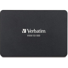 Verbatim Vi550 S3 SSD, внутренний SSD-накопитель с 2 ТБ памяти, твердотельный диск с 2,5-дюймовым интерфейсом SATA III и технологией 3D NAND, черный