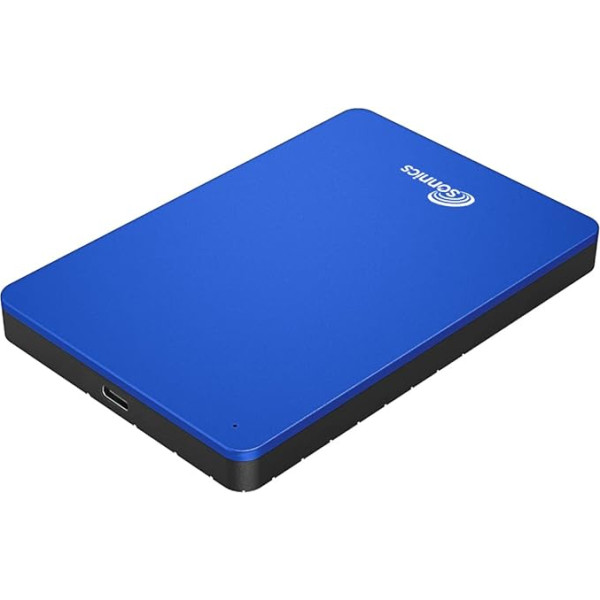Sonnics 500GB Blue Внешний портативный жесткий диск Type C USB 3.1 Совместим с Windows PC, Mac, Smart TV, Xbox One/Series X и PS4/PS5