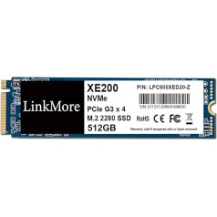 LinkMore XE200 512GB M.2 2280 PCIe Gen 3X4 Внутренний SSD, твердотельный накопитель, до 2500MB/s для Latop и ПК