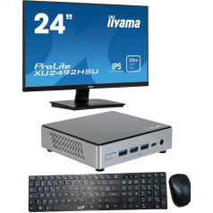 YNISEK Mini PC i7-10510U 16GB 2TB M.2 SSD + дисплей 24P + клавиатура + мышь без ОС