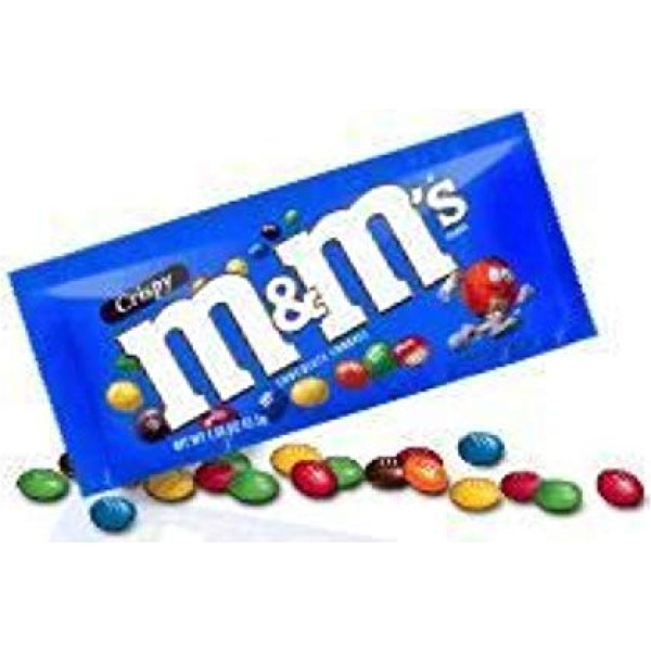 Хрустящие шоколадные шарики M&M's с рисовой сердцевиной 24 пакетика