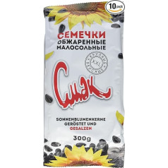 Семена подсолнечника Dovgan в чаше, обжаренные и соленые, упаковка из 10 (10 x 300 г)